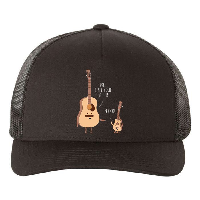 Uke I Am Your Father Ukulele Guitar Music Yupoong Adult 5-Panel Trucker Hat