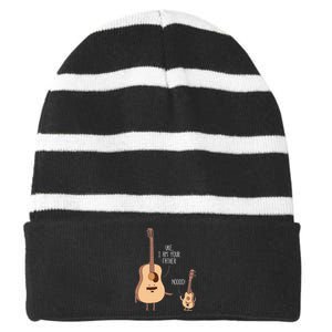 Uke I Am Your Father Ukulele Guitar Music Striped Beanie with Solid Band