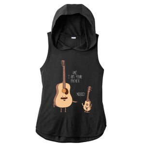 Uke I Am Your Father Ukulele Guitar Music Ladies PosiCharge Tri-Blend Wicking Draft Hoodie Tank