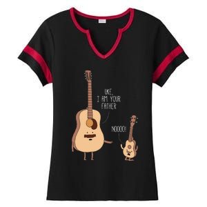 Uke I Am Your Father Ukulele Guitar Music Ladies Halftime Notch Neck Tee