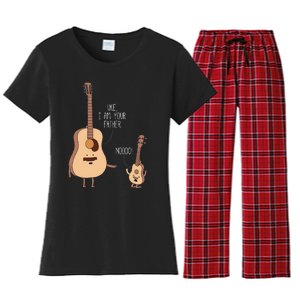 Uke I Am Your Father Ukulele Guitar Music Women's Flannel Pajama Set