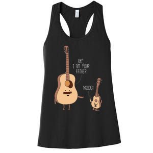 Uke I Am Your Father Ukulele Guitar Music Women's Racerback Tank