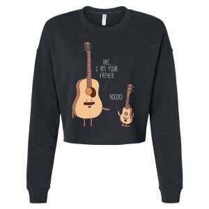 Uke I Am Your Father Ukulele Guitar Music Cropped Pullover Crew