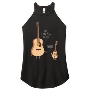 Uke I Am Your Father Ukulele Guitar Music Women's Perfect Tri Rocker Tank