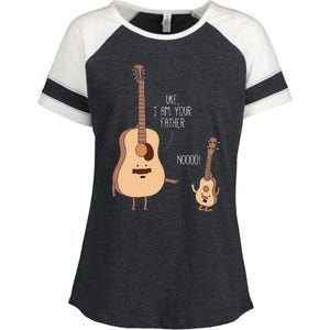 Uke I Am Your Father Ukulele Guitar Music Enza Ladies Jersey Colorblock Tee