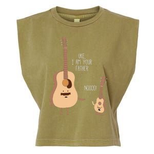 Uke I Am Your Father Ukulele Guitar Music Garment-Dyed Women's Muscle Tee