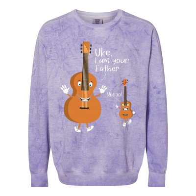 Uke I Am Your Father Ukulele Guitar Instrument Ukulelist Colorblast Crewneck Sweatshirt