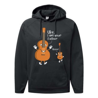 Uke I Am Your Father Ukulele Guitar Instrument Ukulelist Performance Fleece Hoodie