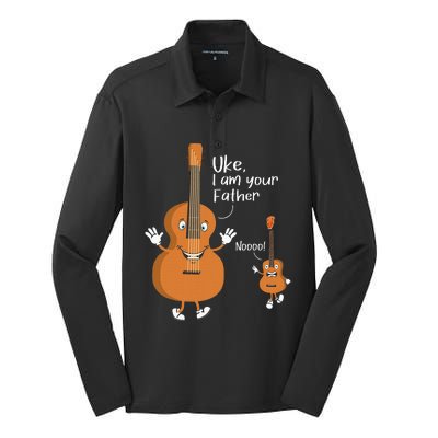 Uke I Am Your Father Ukulele Guitar Instrument Ukulelist Silk Touch Performance Long Sleeve Polo