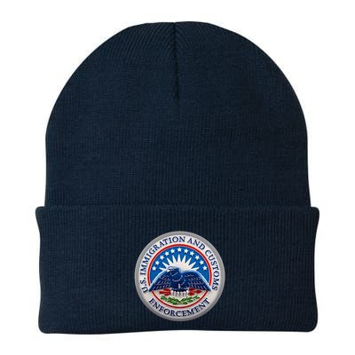 U.S. Immigration And Customs Enforcement ICE Logo Knit Cap Winter Beanie