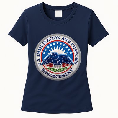 U.S. Immigration And Customs Enforcement ICE Logo Womens T-Shirt