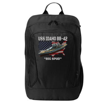 Uss Idaho Bbgift42 Battleship Veterans Day Warship Front And Back Gift City Backpack