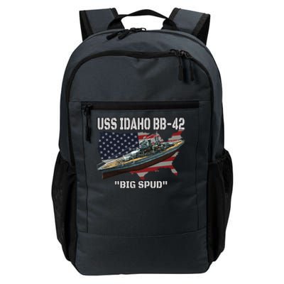 Uss Idaho Bbgift42 Battleship Veterans Day Warship Front And Back Gift Daily Commute Backpack