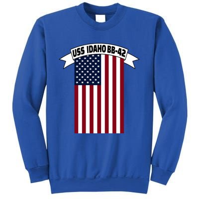 Uss Idaho Bbmeaningful Gift42 Battleship Ww2 Warship Veteran Father's Day Gift Sweatshirt