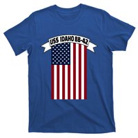 Uss Idaho Bbmeaningful Gift42 Battleship Ww2 Warship Veteran Father's Day Gift T-Shirt