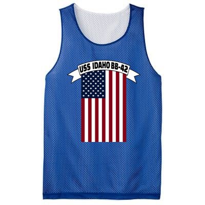 Uss Idaho Bbmeaningful Gift42 Battleship Ww2 Warship Veteran Father's Day Gift Mesh Reversible Basketball Jersey Tank