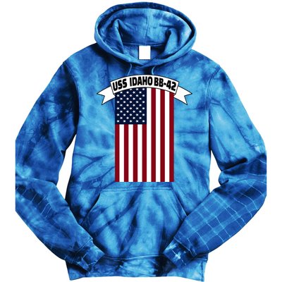 Uss Idaho Bbmeaningful Gift42 Battleship Ww2 Warship Veteran Father's Day Gift Tie Dye Hoodie