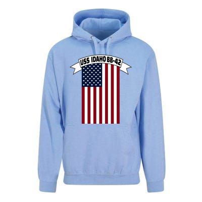 Uss Idaho Bbmeaningful Gift42 Battleship Ww2 Warship Veteran Father's Day Gift Unisex Surf Hoodie