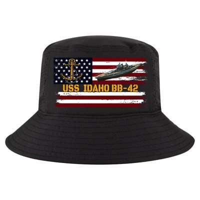 Uss Idaho Bbgift42 Ww2 Battleship Warship Veterans Day Father's Cool Gift Cool Comfort Performance Bucket Hat