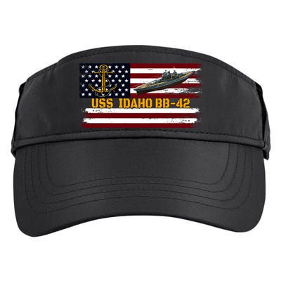 Uss Idaho Bbgift42 Ww2 Battleship Warship Veterans Day Father's Cool Gift Adult Drive Performance Visor