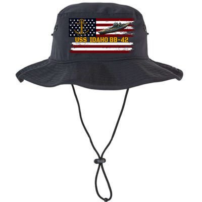 Uss Idaho Bbgift42 Ww2 Battleship Warship Veterans Day Father's Cool Gift Bucket Hat