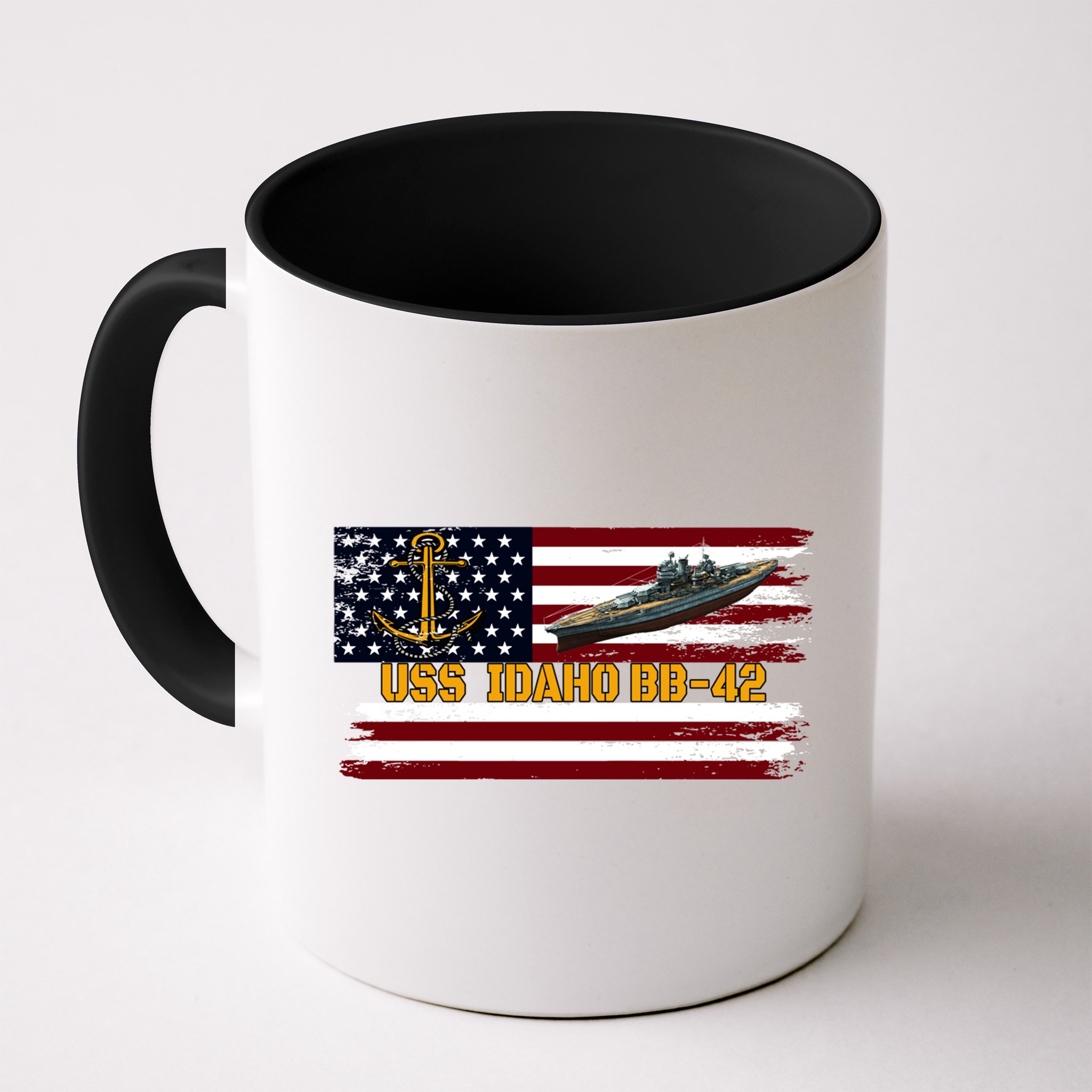 Uss Idaho Bbgift42 Ww2 Battleship Warship Veterans Day Father's Cool Gift Mug