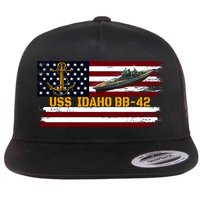 Uss Idaho Bbgift42 Ww2 Battleship Warship Veterans Day Father's Cool Gift Flat Bill Trucker Hat