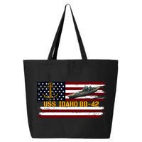 Uss Idaho Bbgift42 Ww2 Battleship Warship Veterans Day Father's Cool Gift 25L Jumbo Tote