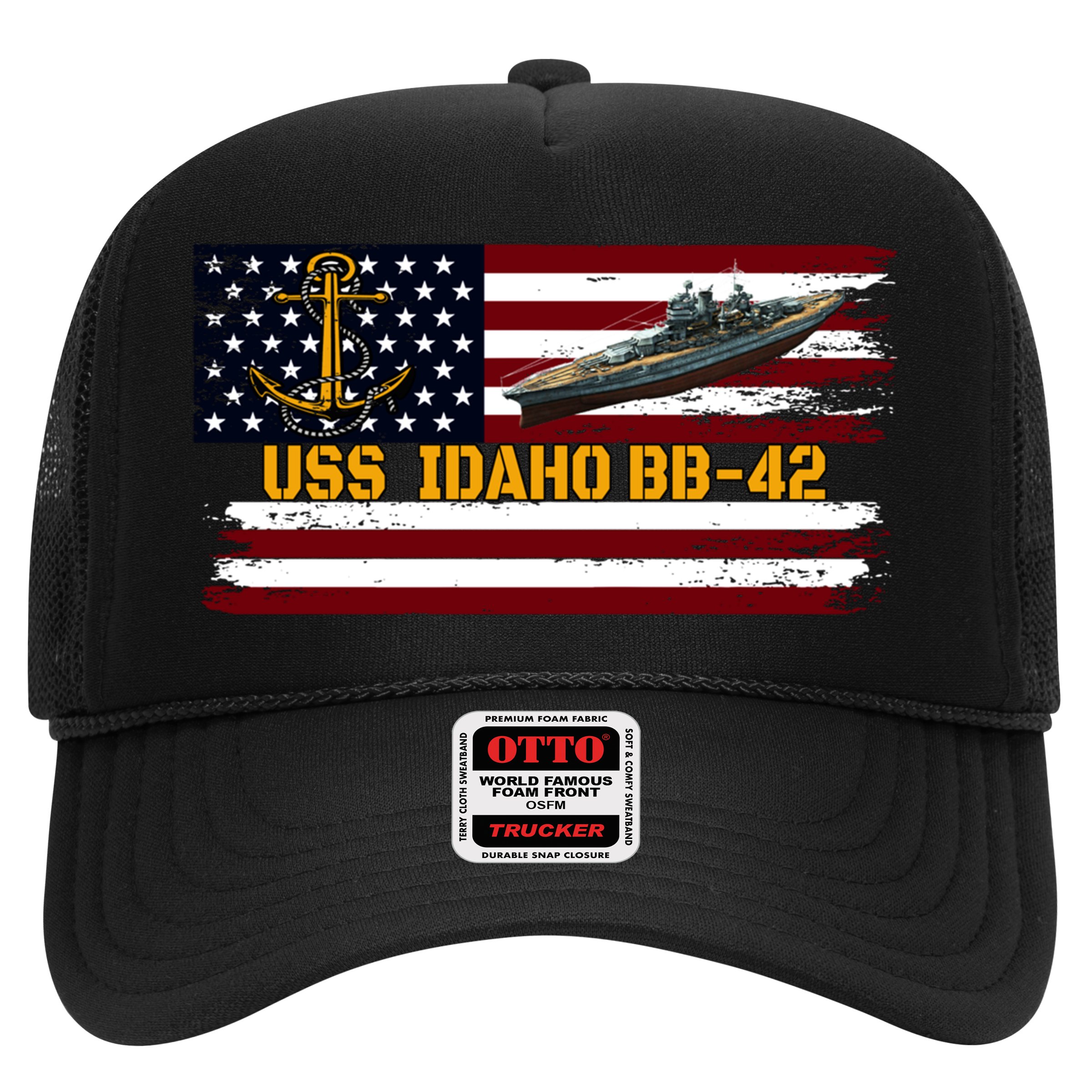 Uss Idaho Bbgift42 Ww2 Battleship Warship Veterans Day Father's Cool Gift Hat
