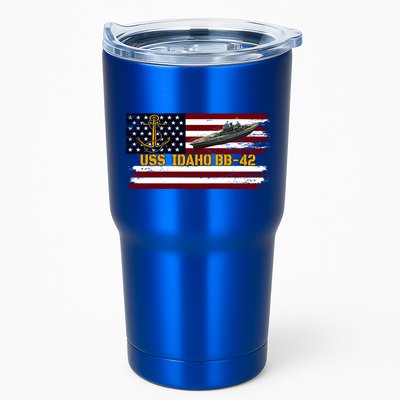 Uss Idaho Bbgift42 Ww2 Battleship Warship Veterans Day Father's Cool Gift Tumbler