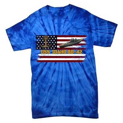 Uss Idaho Bbgift42 Ww2 Battleship Warship Veterans Day Father's Cool Gift Tie-Dye T-Shirt
