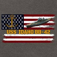 Uss Idaho Bbgift42 Ww2 Battleship Warship Veterans Day Father's Cool Gift Cotton Canvas Backpack