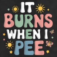 Uti It Burns When I Pee Funny Get Well Soon Gift Microfiber Hand Towel
