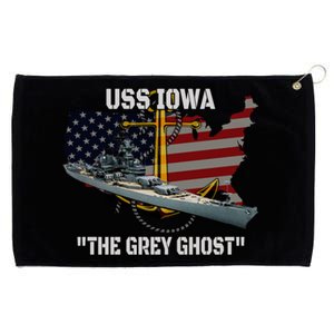 Uss Iowa Battleship Veterans Day Warship Bb61 FatherS Day Cute Gift Grommeted Golf Towel