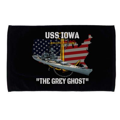 Uss Iowa Battleship Veterans Day Warship Bb61 FatherS Day Cute Gift Microfiber Hand Towel