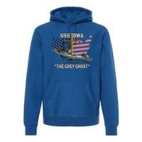 Uss Iowa Battleship Veterans Day Warship Bb61 FatherS Day Cute Gift Premium Hoodie