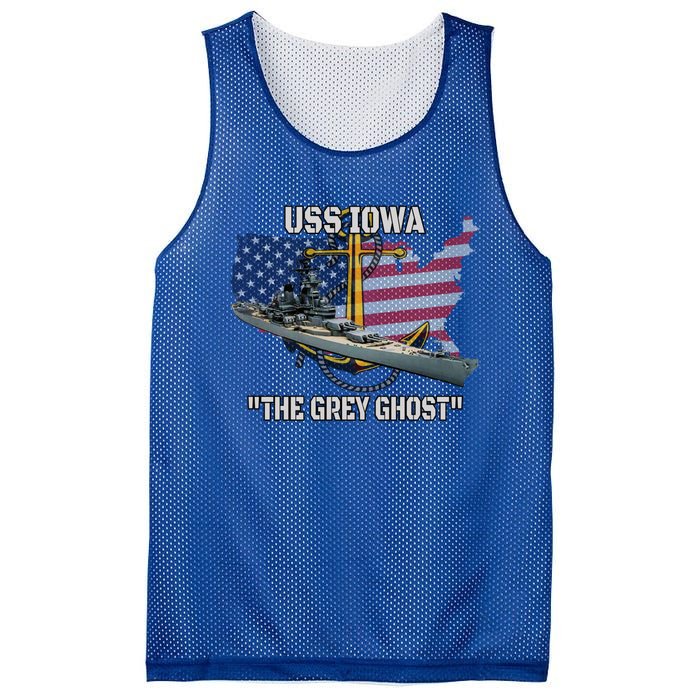 Uss Iowa Battleship Veterans Day Warship Bb61 FatherS Day Cute Gift Mesh Reversible Basketball Jersey Tank