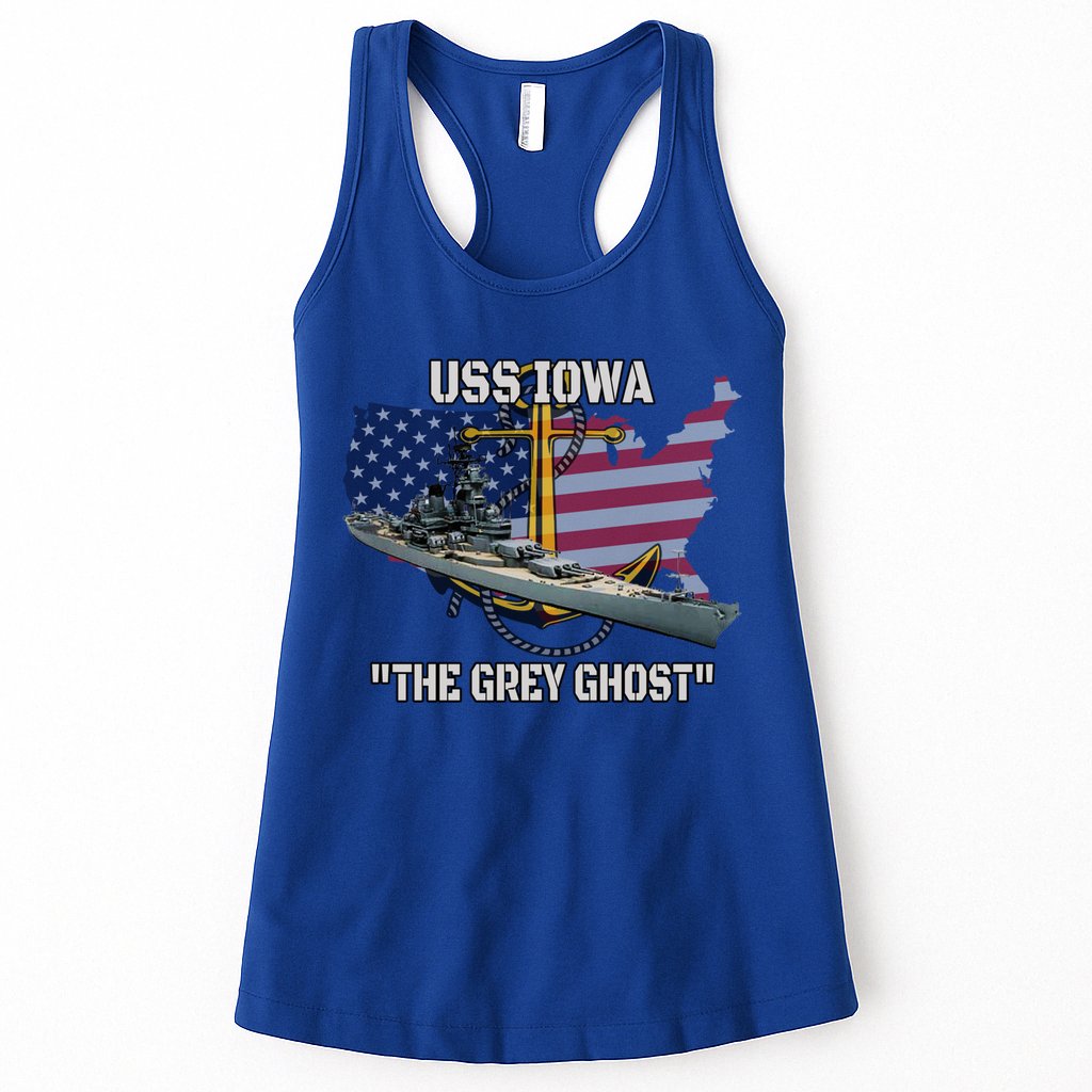 Uss Iowa Battleship Veterans Day Warship Bb61 FatherS Day Cute Gift Womens Tank Top