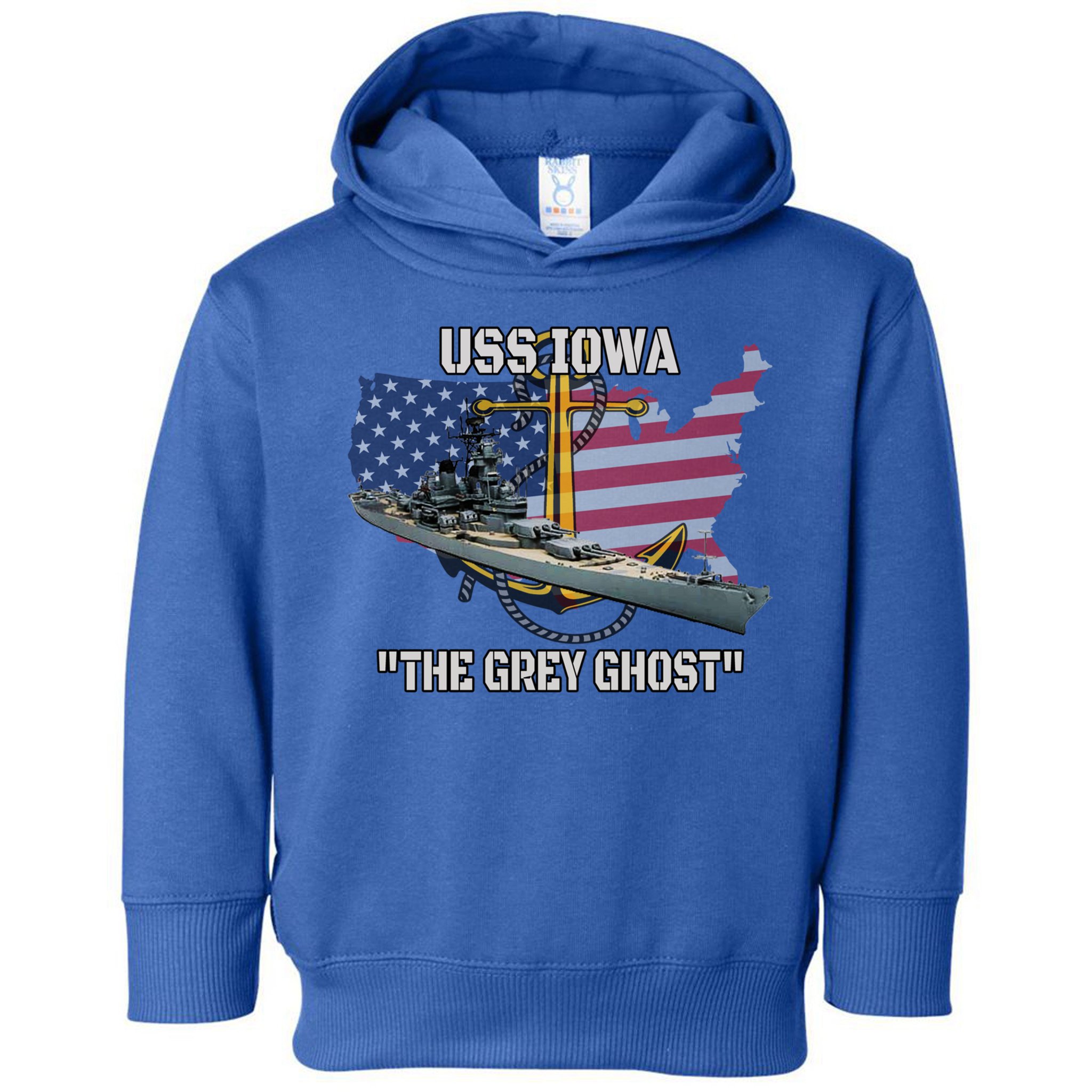 Uss Iowa Battleship Veterans Day Warship Bb61 FatherS Day Cute Gift Toddler Hoodie
