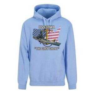 Uss Iowa Battleship Veterans Day Warship Bb61 FatherS Day Cute Gift Unisex Surf Hoodie