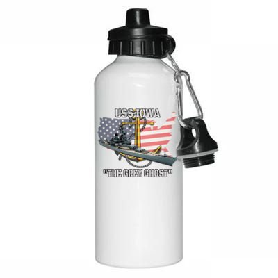 Uss Iowa Battleship Veterans Day Warship Bb61 FatherS Day Cute Gift Aluminum Water Bottle