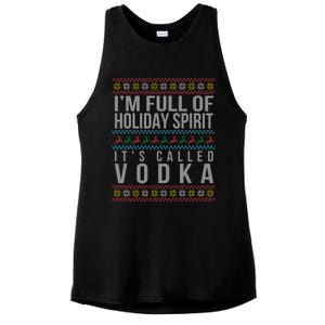 Ugly Ing Christmas Design Funny Vodka Holiday Party Gift Ladies PosiCharge Tri-Blend Wicking Tank