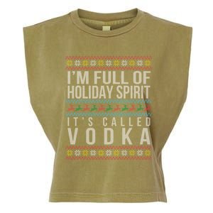 Ugly Ing Christmas Design Funny Vodka Holiday Party Gift Garment-Dyed Women's Muscle Tee