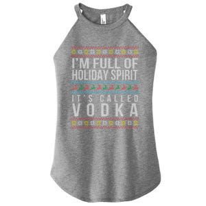 Ugly Ing Christmas Design Funny Vodka Holiday Party Gift Women's Perfect Tri Rocker Tank