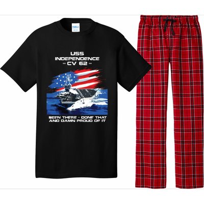 Uss Independence Cv 62 Aircraft Carrier Veteran Usa Flag Pajama Set