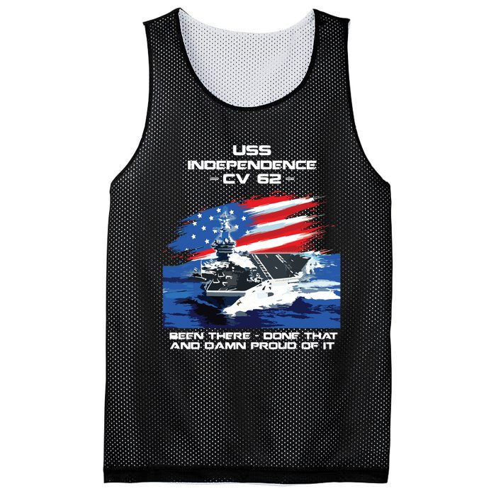 Uss Independence Cv 62 Aircraft Carrier Veteran Usa Flag Mesh Reversible Basketball Jersey Tank