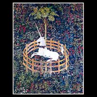 Unicorn In Captivity Medieval Renaissance Art Aesthetic Sustainable Bucket Hat
