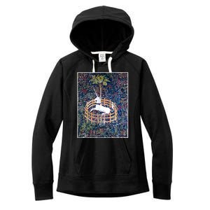 Unicorn In Captivity Medieval Renaissance Art Aesthetic Women's Fleece Hoodie