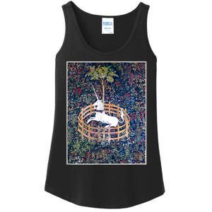 Unicorn In Captivity Medieval Renaissance Art Aesthetic Ladies Essential Tank