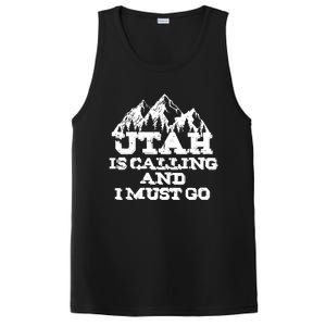 Utah Is Calling And I Must Go Mountains PosiCharge Competitor Tank